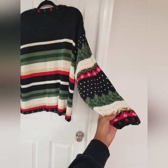 Christmas Ugly Sweater Cardigan Sz 22/24 - Picture 9 of 16